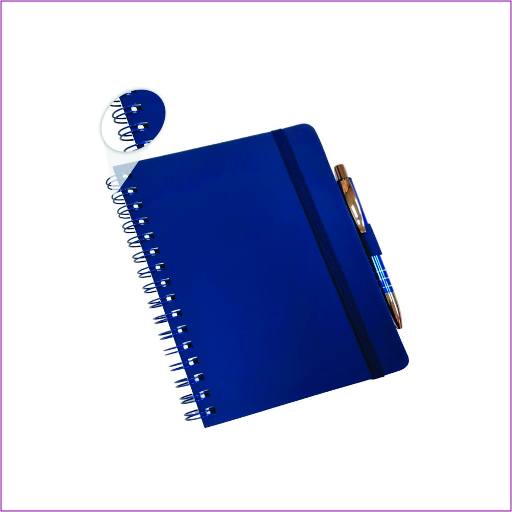 Caderneta tipo moleskine com wire-o